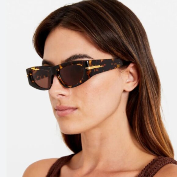 NEW BOTTEGA VENETA SUNGLASSES, HAVANA WOMEN EYEWEAR BOTTEGA VENETA BV1144S 002 - Picture 2 of 5